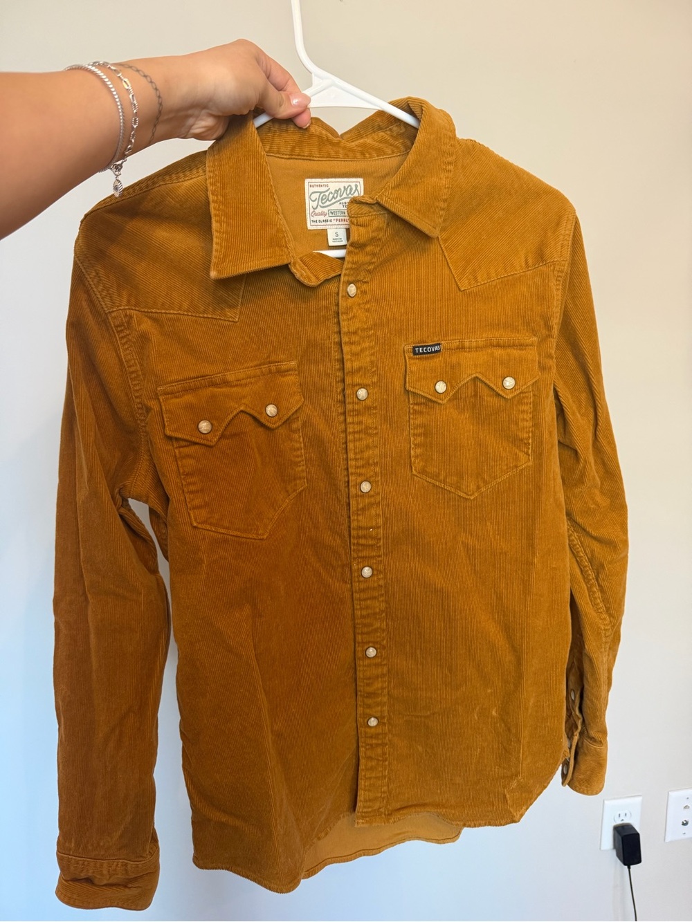 Tecovas Corduroy Western Shirt Jacket - Mustard Gold